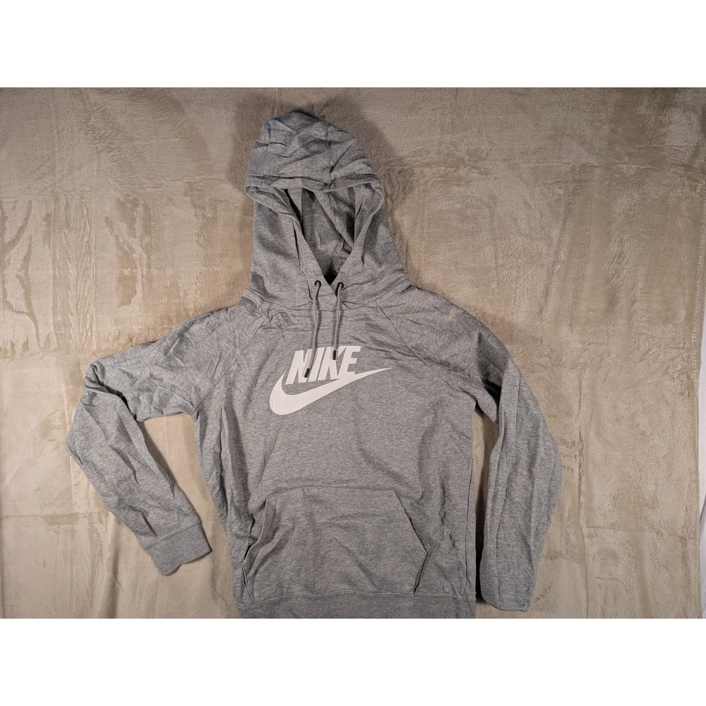 Nike‎ Women's Small Gray Futura Logo Pullover Hoodie
